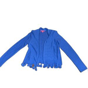 Lilly Pulitzer Pom Pom Fringe Cardigan - Royal Blue
